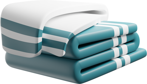 3D Folding Towels Illustration